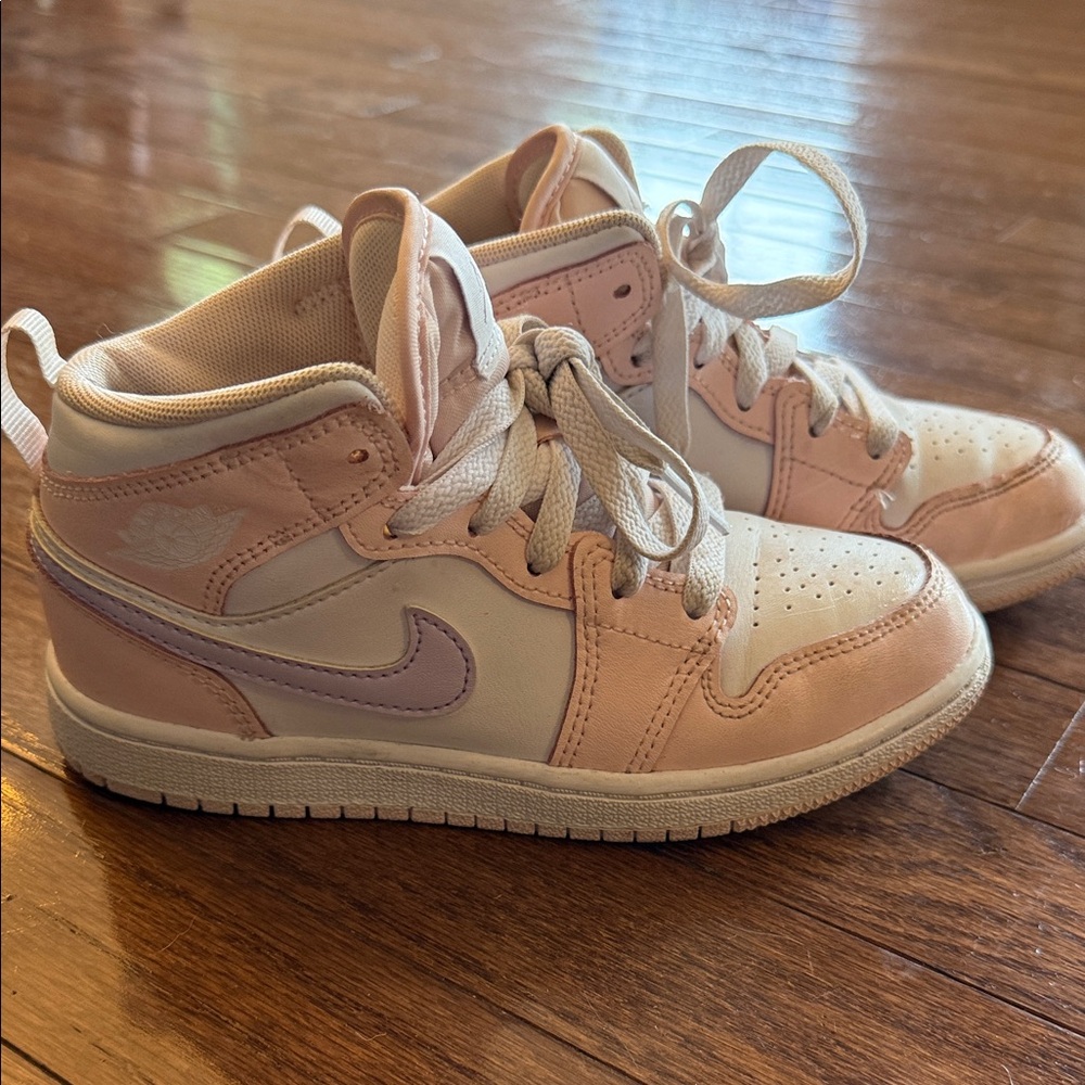 Jordan Kids' Pink and White Sneakers